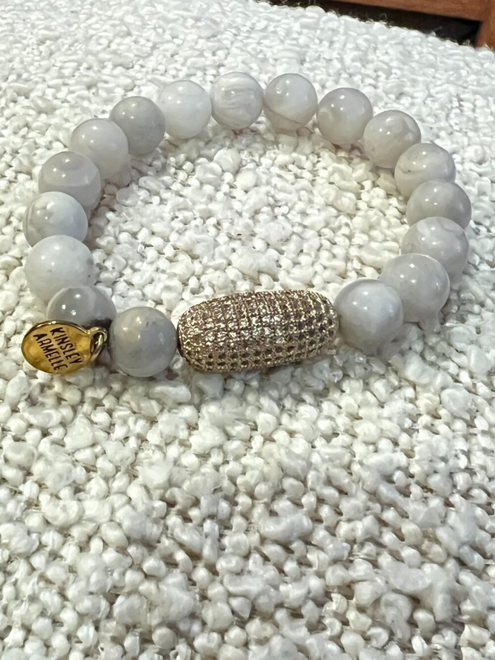 Kinsley Armelle Beaded Stretch Bracelet-Gold